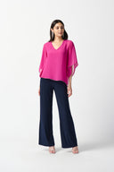 Joseph Ribkoff Opulence Chiffon V-Neck Top Style 233781
