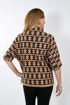 Frank Lyman Camel/Black Knit Top Style 233882U