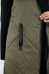Frank Lyman Khaki Sleeveless Vest with Hoodie Style 233885U