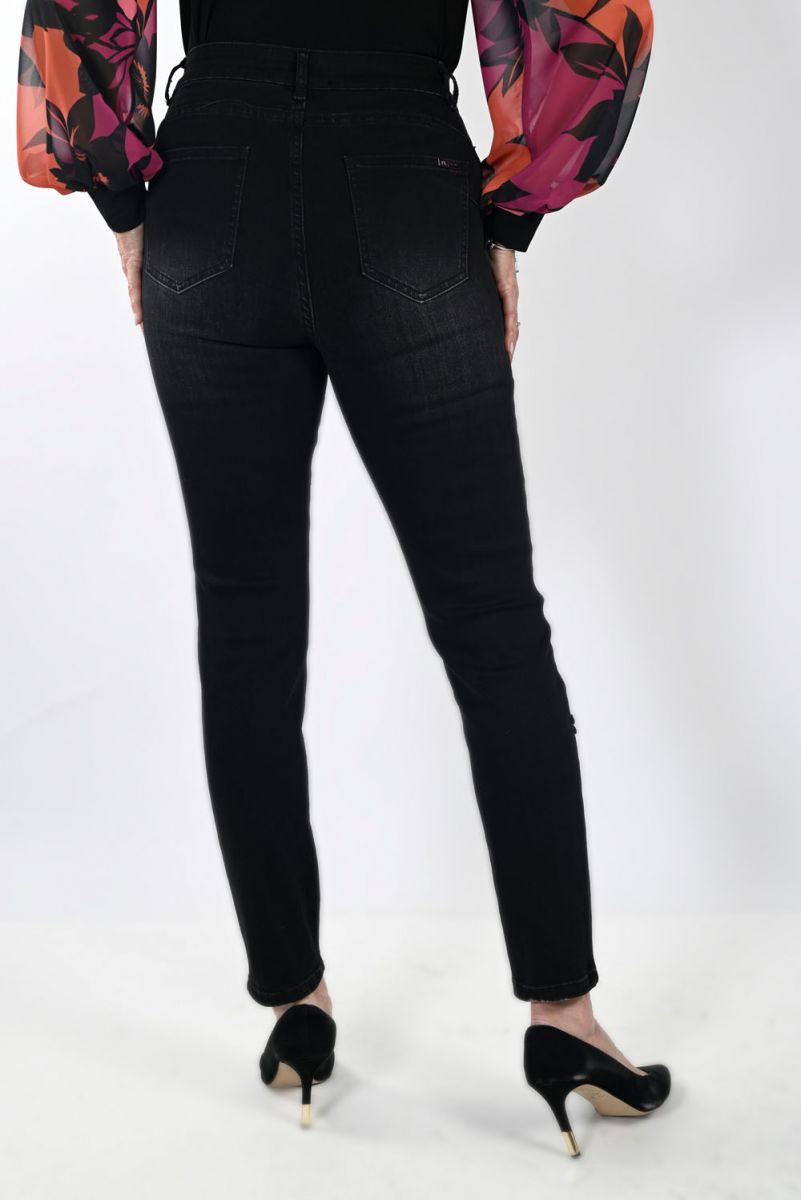 Frank Lyman Black/Magenta Jeans Pants Style 233886U