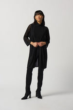 Joseph Ribkoff Black Long Knit Cardigan Style 233937