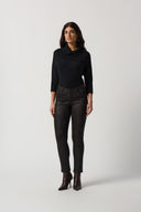 Joseph Ribkoff Black Asymmetrical Sweater Style 233955