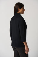 Joseph Ribkoff Black Asymmetrical Sweater Style 233955