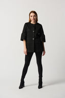 Joseph Ribkoff Black Trapeze Coat Style 234057