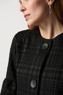 Joseph Ribkoff Black Trapeze Coat Style 234057