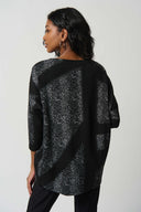 Joseph Ribkoff Black/White Cocoon Tunic Style 234088