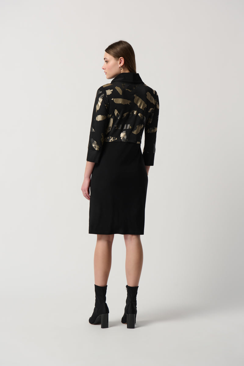 Joseph Ribkoff Gold Leaf Dress ⋆ Colmers Hill Fashion