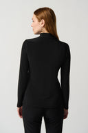 Joseph Ribkoff Black Silky Knit Long Sleeve Mock Neck Top Style 234129