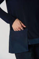 Joseph Ribkoff Midnight Blue Silky Knit High Low Top Style 234138