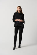 Joseph Ribkoff Black Color Block Top Style 234140