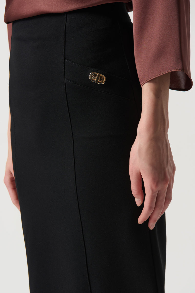 Joseph Ribkoff Black Pull-On Straight Skirt Style 234165
