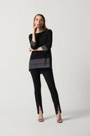 Joseph Ribkoff Black/Silver Tunic Style 234207