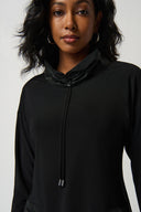 Joseph Ribkoff Black Tunic With Funnel Collar Style 234247