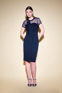 Joseph Ribkoff Midnight Blue Sheath Dress Style 234715