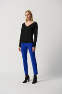 Joseph Ribkoff Black Long Sleeve V-Neck Sweater Style 234917