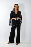 Frank Lyman Black Chiffon Cape Style 239124