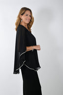 Frank Lyman Black Chiffon Cape Style 239124