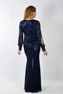 Frank Lyman Navy Maxi Dress Style 239808U