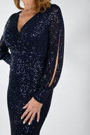 Frank Lyman Navy Maxi Dress Style 239808U