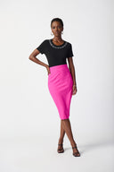 Joseph Ribkoff Black Top with Rhinestone Neckline Style 241019