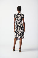 Joseph Ribkoff Black/Moonstone Wrap Dress Style 241029