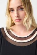 Joseph Ribkoff Black/Moonstone A-Line Dress Style 241051