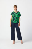Joseph Ribkoff Midnight Blue/Green Boxy Top Style 241059