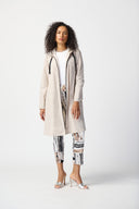 Joseph Ribkoff Moonstone Hooded Trapeze Coat Style 241068