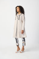 Joseph Ribkoff Moonstone Hooded Trapeze Coat Style 241068
