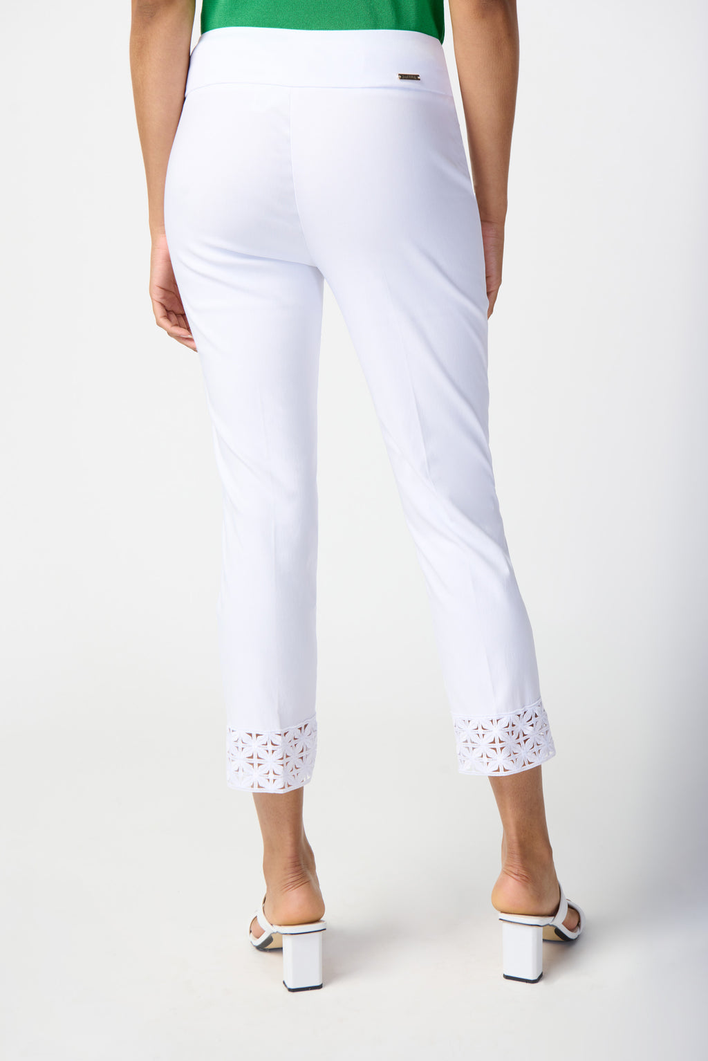 Joseph Ribkoff White Crop Pull-on Pants Style 241102