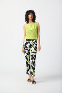 Joseph Ribkoff Key Lime Sleeveless Top with Cowl Neck Style 241103