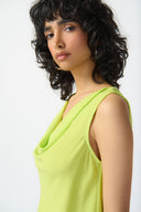 Joseph Ribkoff Key Lime Sleeveless Top with Cowl Neck Style 241103