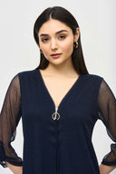 Joseph Ribkoff Midnight Blue Layered Dress Style 241115