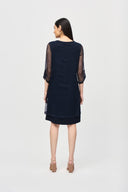 Joseph Ribkoff Midnight Blue Layered Dress Style 241115