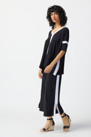 Joseph Ribkoff Black/Vanilla Colour Block Top Style 241125