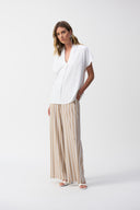 Joseph Ribkoff Striped Silky Knit Wide-Leg Pants Style 241135