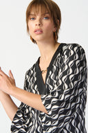 Joseph Ribkoff Black/Moonstone A-Line Dress Style 241141