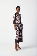 Joseph Ribkoff Midnight Blue/Multi Tropical Print Top Style 241143