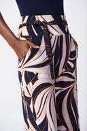 Joseph Ribkoff Midnight Blue/Multi Tropical Print Culotte Pants Style 241150