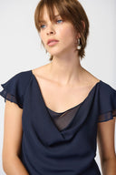 Joseph Ribkoff Midnight Blue Layered Top Style 241177