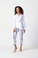 Joseph Ribkoff Optic White Wrap Blouse Style 241181