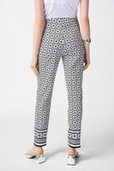 Joseph Ribkoff Vanilla/Black Geometric Print Pants Style 241186