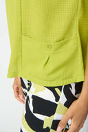 Joseph Ribkoff Key Lime Textured Woven Boxy Top Style 241217