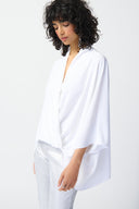 Joseph Ribkoff Vanilla Dolman Sleeve Wrap Top Style 241218