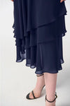 Joseph Ribkoff Midnight Layered Chiffon Skirt Style 241232