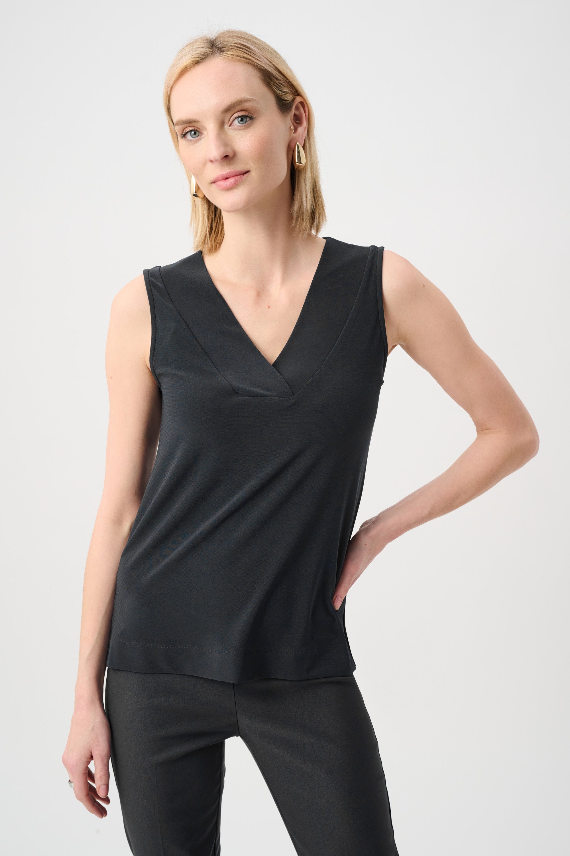 Joseph Ribkoff V-Neck Silky Knit Tank Top Style 241239F26 – Luxetire