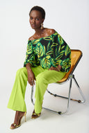 Joseph Ribkoff Key Lime Flared Pull-On Pants Style 241248