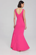 Joseph Ribkoff Shocking Pink Trumpet Gown Style 241700