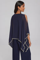 Joseph Ribkoff Midnight Blue Poncho Top Style 241715