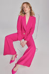 Joseph Ribkoff Shocking Pink Fitted Blazer with Ornament Closure Style 241737